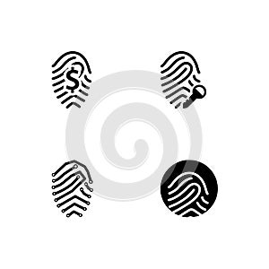 Fingerprints scaning and security theme EPS 10 vector format