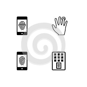 Fingerprints scaning and security theme EPS 10 vector format