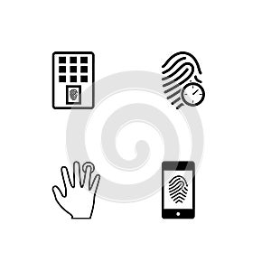 Fingerprints scaning and security theme EPS 10 vector format