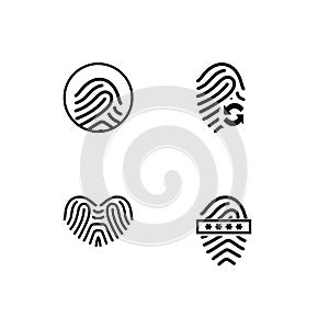 Fingerprints scaning and security theme EPS 10 vector format