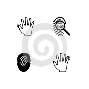 Fingerprints scaning and security theme EPS 10 vector format