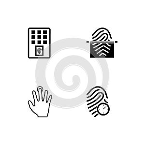 Fingerprints scaning and security theme EPS 10 vector format