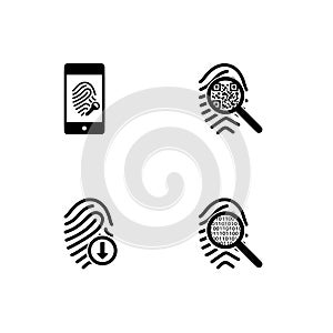 Fingerprints scaning and security theme EPS 10 vector format