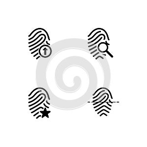 Fingerprints scaning and security theme EPS 10 vector format