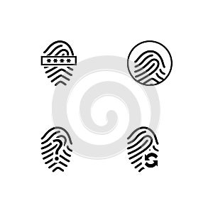 Fingerprints scaning and security theme EPS 10 vector format