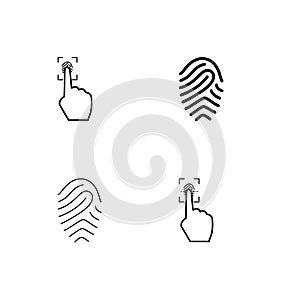 Fingerprints scaning and security theme EPS 10 vector format