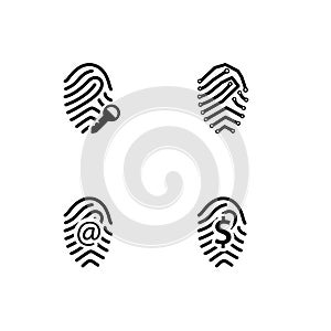 Fingerprints scaning and security theme EPS 10 vector format