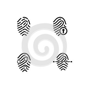 Fingerprints scaning and security theme EPS 10 vector format