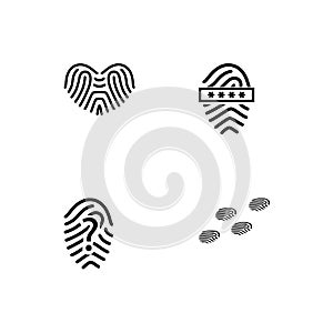 Fingerprints scaning and security theme EPS 10 vector format