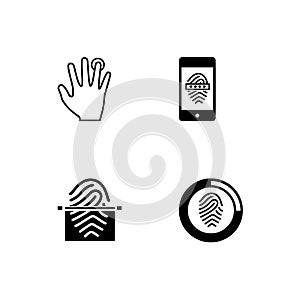 Fingerprints scaning and security theme EPS 10 vector format