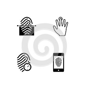 Fingerprints scaning and security theme EPS 10 vector format