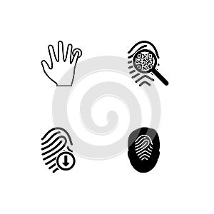 Fingerprints scaning and security theme EPS 10 vector format