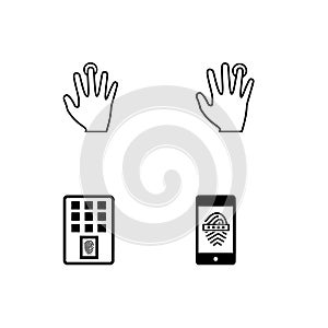 Fingerprints scaning and security theme EPS 10 vector format