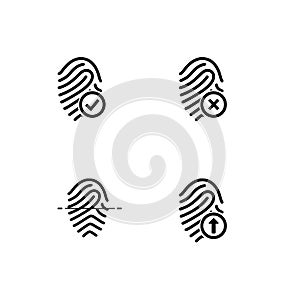 Fingerprints scaning and security theme EPS 10 vector format