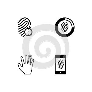 Fingerprints scaning and security theme EPS 10 vector format