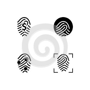 Fingerprints scaning and security theme EPS 10 vector format