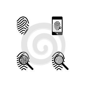 Fingerprints scaning and security theme EPS 10 vector format