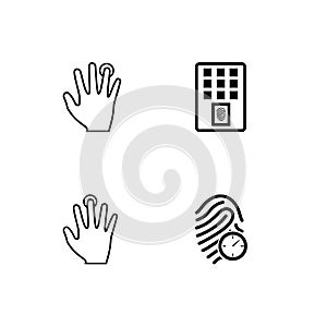 Fingerprints scaning and security theme EPS 10 vector format