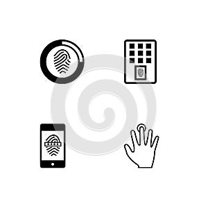 Fingerprints scaning and security theme EPS 10 vector format