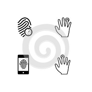 Fingerprints scaning and security theme EPS 10 vector format