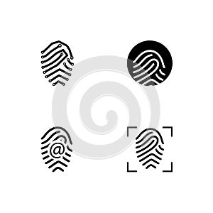 Fingerprints scaning and security theme EPS 10 vector format