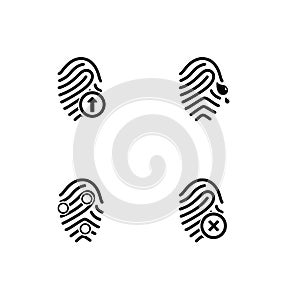 Fingerprints scaning and security theme EPS 10 vector format