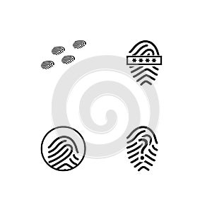 Fingerprints scaning and security theme EPS 10 vector format