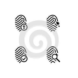 Fingerprints scaning and security theme EPS 10 vector format