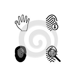 Fingerprints scaning and security theme EPS 10 vector format