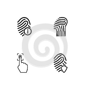 Fingerprints scaning and security theme EPS 10 vector format