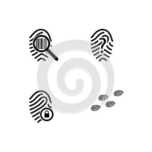 Fingerprints scaning and security theme EPS 10 vector format