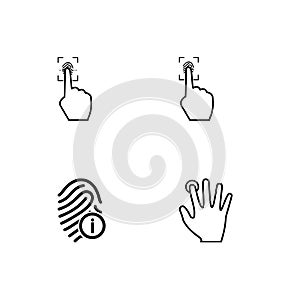 Fingerprints scaning and security theme EPS 10 vector format