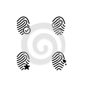 Fingerprints scaning and security theme EPS 10 vector format