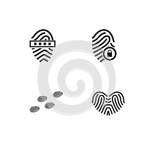 Fingerprints scaning and security theme EPS 10 vector format