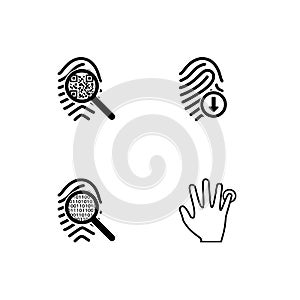 Fingerprints scaning and security theme EPS 10 vector format