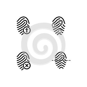 Fingerprints scaning and security theme EPS 10 vector format