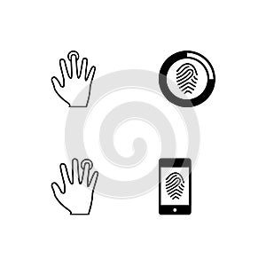 Fingerprints scaning and security theme EPS 10 vector format