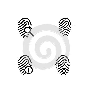 Fingerprints scaning and security theme EPS 10 vector format