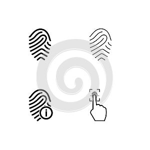 Fingerprints scaning and security theme EPS 10 vector format