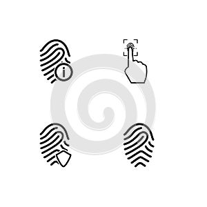 Fingerprints scaning and security theme EPS 10 vector format