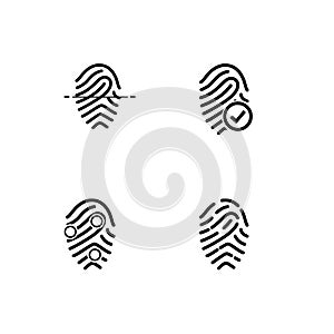 Fingerprints scaning and security theme EPS 10 vector format