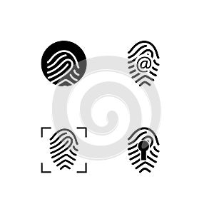 Fingerprints scaning and security theme EPS 10 vector format