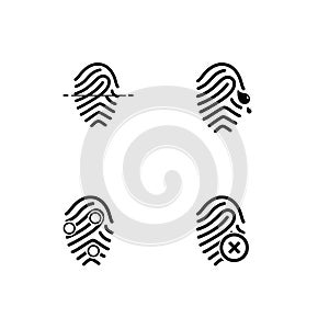 Fingerprints scaning and security theme EPS 10 vector format