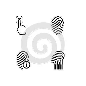 Fingerprints scaning and security theme EPS 10 vector format