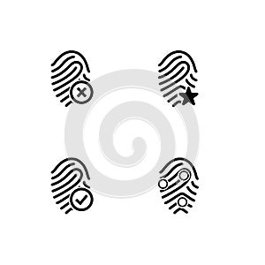 Fingerprints scaning and security theme EPS 10 vector format