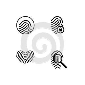 Fingerprints scaning and security theme EPS 10 vector format