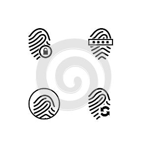 Fingerprints scaning and security theme EPS 10 vector format