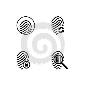 Fingerprints scaning and security theme EPS 10 vector format