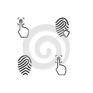 Fingerprints scaning and security theme EPS 10 vector format