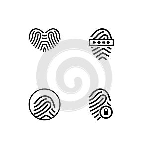 Fingerprints scaning and security theme EPS 10 vector format